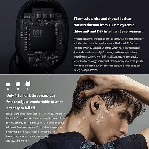 for Redmi AirDots Wireless Headphones Bluetooth True