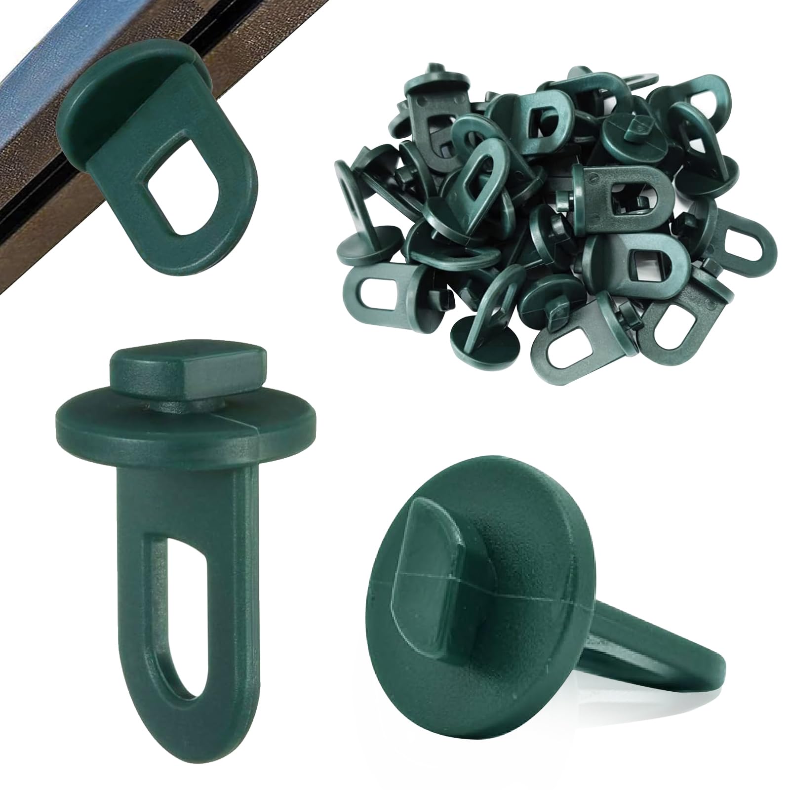 Greenhouse Clips, Sturdy Greenhouse Clips, Greenhouse Accessories for Plant Holders, Hanging Devices, Your Paradise Garden (Green-30)