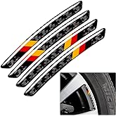 muekzru 4PCS Universal Wheel Sticker,3D Tricolor Flag Emblem Badge for All Models,Universal Carbon Fiber Wheel Protection,Germany Flag Emblem for Audi BMW Mercedes Benz Volkswagen Accessories