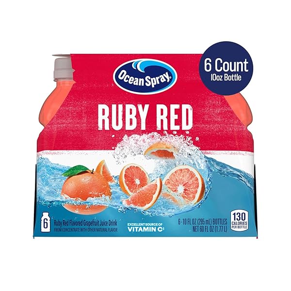 OCEAN SPRAY RUBY RED JUICE DRINK 10 FL OZ PLASTIC BOTTLE 24 PACK