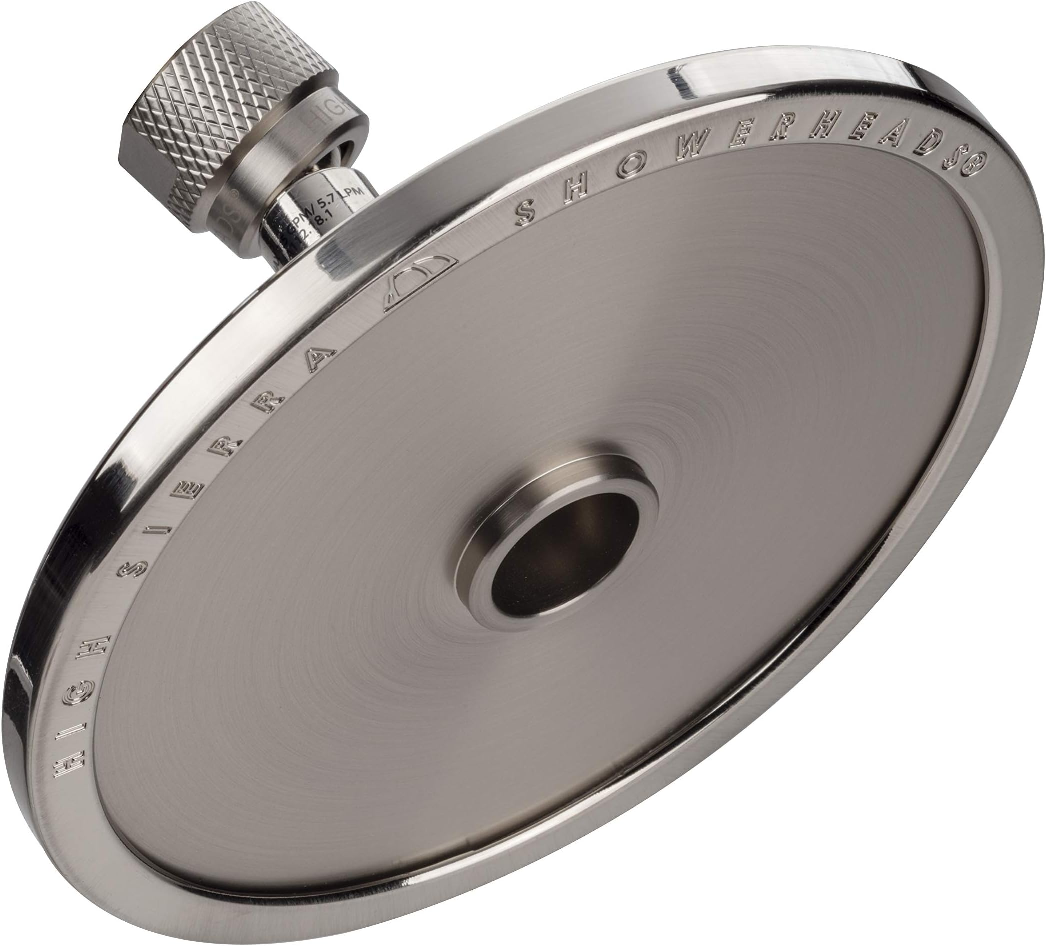 High Sierra's Premium 1.5 GPM Low Flow"Tenaya" Shower Head: Brushed Nickel