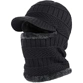 TAGVO Winter Knitted Balaclava Beanie Hat Warm Cycling Ski Mask, Women Windproof Hood, Balaclavas Heavyweight Thermal Fleece