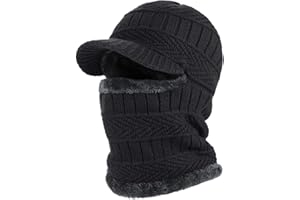 TAGVO Winter Knitted Balaclava Beanie Hat Warm Cycling Ski Mask, Women Windproof Hood, Balaclavas Heavyweight Thermal Fleece