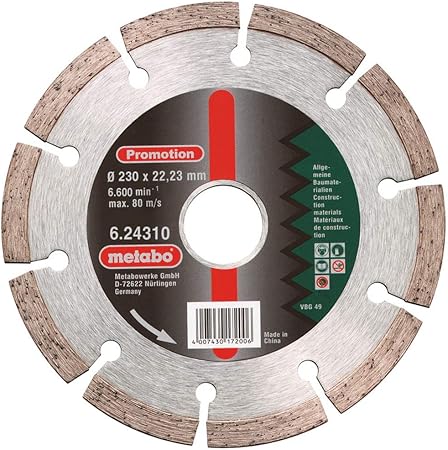 Metabo 624310000 Metabo 624310000 Disque A Tronconner Diamante 230 X 22 23 Mm Import Allemagne Amazon Fr Bricolage