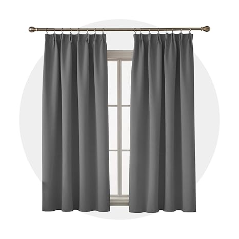 Deconovo Solid Curtains Thermal Insulated Tape Top Blackout