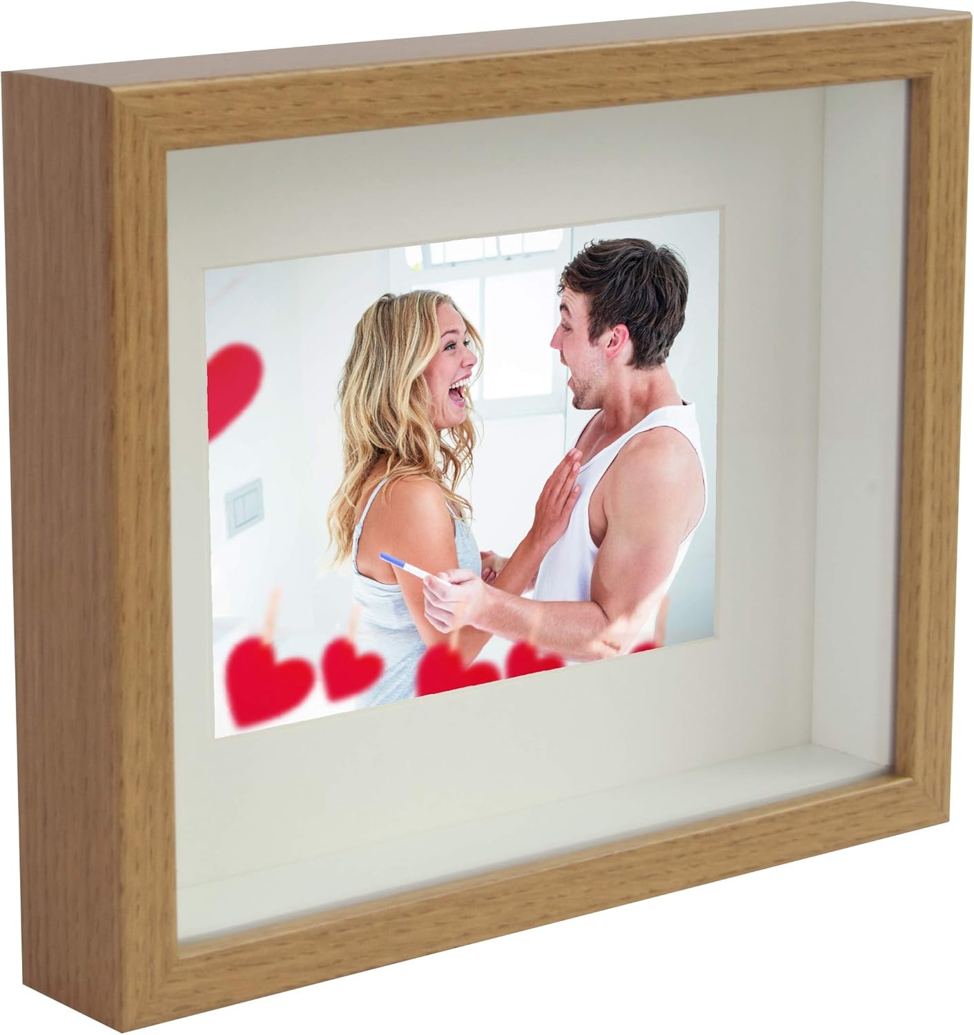 BD ART 8x10 20 X 25 X 4 7 Cm Oak Shadow Box 3D Picture Frame With Mat bd-art-8x10-20-x-25-x-4-7-cm-oak-shadow-box-3d-picture-frame-with-mat