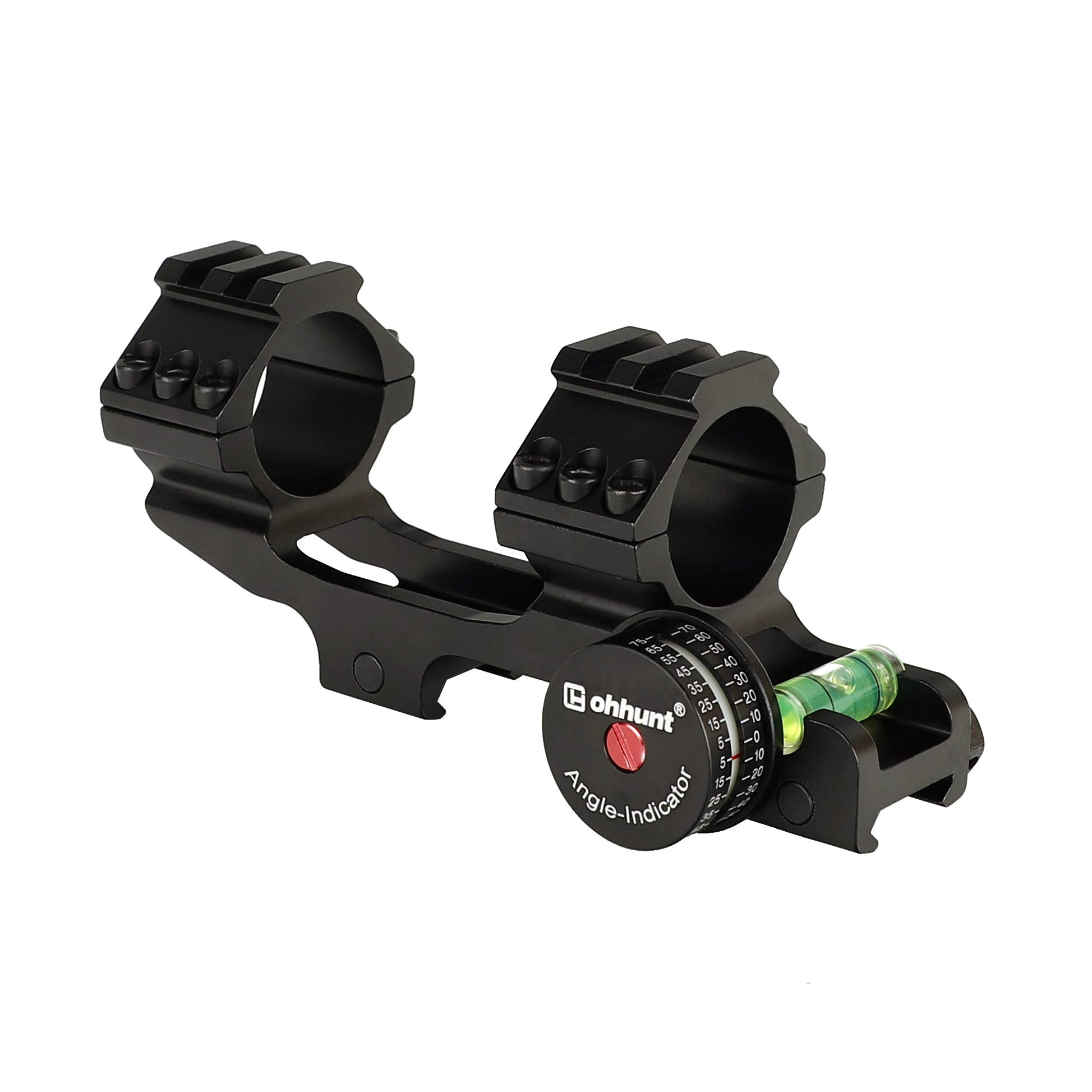 WINFREE 30mm 35mm Integral Hunting Scope Mount Rings Picatinny Rail High Profile with Angle Cosine Indicator Kit Bubble Level