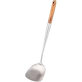FJNATINH Wok Spatula - 17 Inch Stainless Steel Wok Turner for Cast Iron Skillet