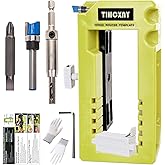 TIHCXNY (Green) Hinge Router Template, Clamps, Mortise, Mounting Kit for 90 Degree Angles, Hinges With Square Type, 1/4" or 5