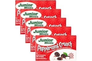 GEEOOLLAH Junior Mints Peppermint Crunch,5 pack of 3.5oz boxes (5)