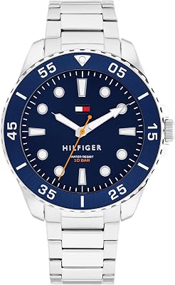 Montre à Mouvement à Quartz Trois Aiguilles pour Homme avec Bracelet en Acier Inoxydable Argenté - 1792202
