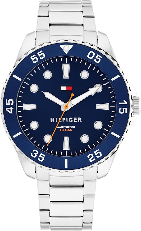 Montre à Mouvement à Quartz Trois Aiguilles pour Homme avec Bracelet en Acier Inoxydable Argenté - 1792202 — photo 1 sur 7