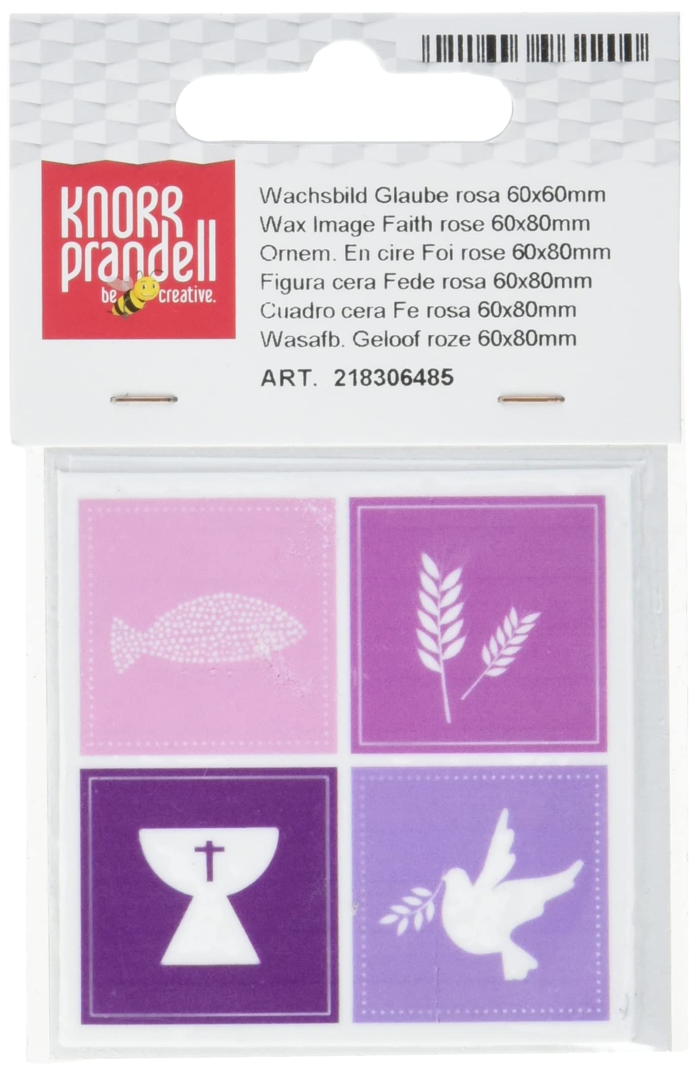 Baier & Schneider GmbH & Co. KG Knorr Prandell Wax Picture Faith Pink 60 x 60 mm