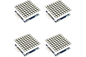 DIYables LED Matrix Display FC16 8x8 for Arduino, ESP32, ESP8266, Raspberry Pi, 4 Pieces