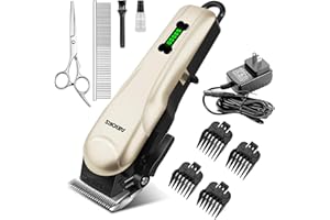 Aibors Quiet Dog Grooming Clippers - 2000mAh Long-lasting Dog Clippers for Grooming,Waterproof Rechargeable Cordless Clippers for Dogs Grooming,Adjustable Safe and Easy to Clean Home Pet Grooming Tool