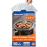 Slow Cooker Liners, Hotensil 13"x 21" 10 Count Cooking Bags Large Size Disposable Pot Liner, Fit 3QT to 8.5QT for Slow Cooker Cooking Trays, Multi-Purpose Durable Liners Plastic Bags, BPA Free