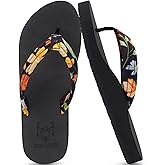 KuaiLu Womens Arch Support Flip Flops Ladies Comfort Lightweight Soft Yoga Mat Cushion Walking Thong Sandals