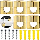 SmallCat 5 Sets Charger Holders for Cords, Gold Adjustable Cable Anchor Holders, Adhesive Metal Cord Clips, Cable Management Wire Organizers for Desk, Office, Nightstand