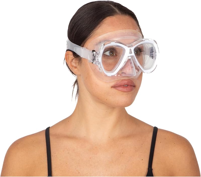 Elba Masque de plongée en Silicone Blanc