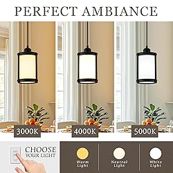 Osimir Black Pendant Lights Kitchen Island 3