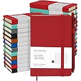 Coopay 24 Pack A6 Pocket Small Notebook with 24 Pens Bulk Classic Hardcover Leather Journal Set with Pen Holder for Men Women Writing, Office, Home, School, Business, 100GSM, 3.5” x 5.5”, Multicolor