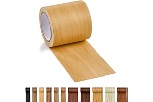 ECOHOMES Wood Grain Repair Tape - Self Adhesive Brown Wood Colored Tape for Furniture Repair | Peel & Stick Veneer Strips Trim, Woodgrain Duct Tape for Furniture, Vinyl Floor, Door Patch Kit (Classic Maple)