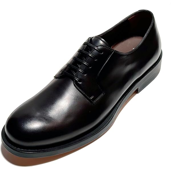 Amazon.com | Ferragamo Riley Black Leather Cap Toe Embossed  display picture 3