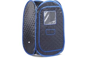 SMARTMAK Portable Sauna Tent, Foldable One Person Full Body Spa for Detox Therapy Without Steamer - Black