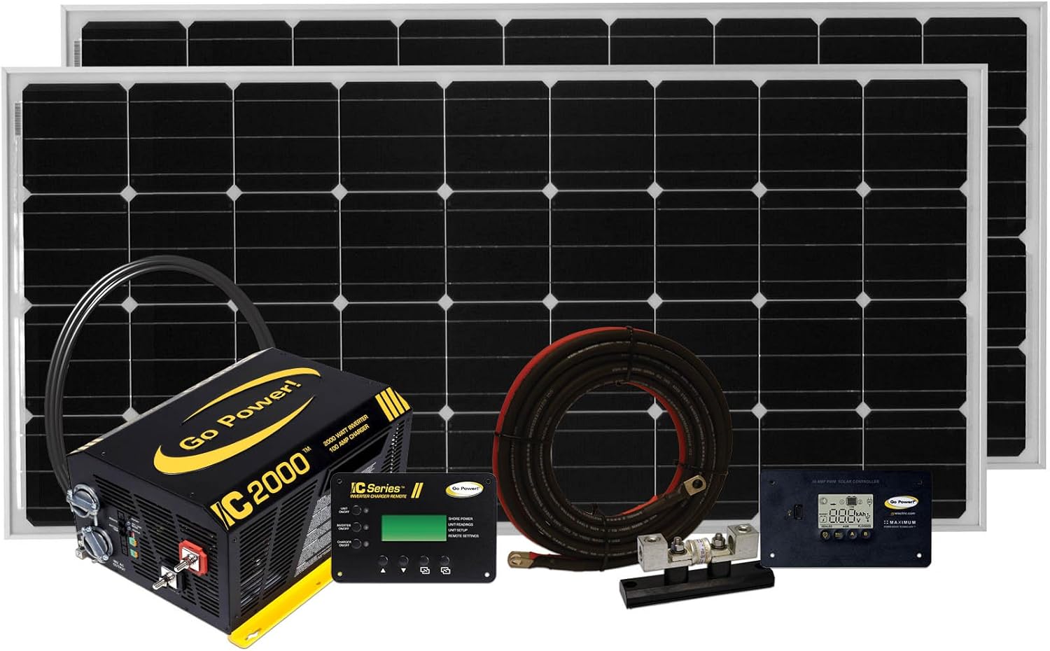 Amazon Com Go Power Solar Elite Complete Solar And Inverter System With 380 Watts Of Solar Automotive