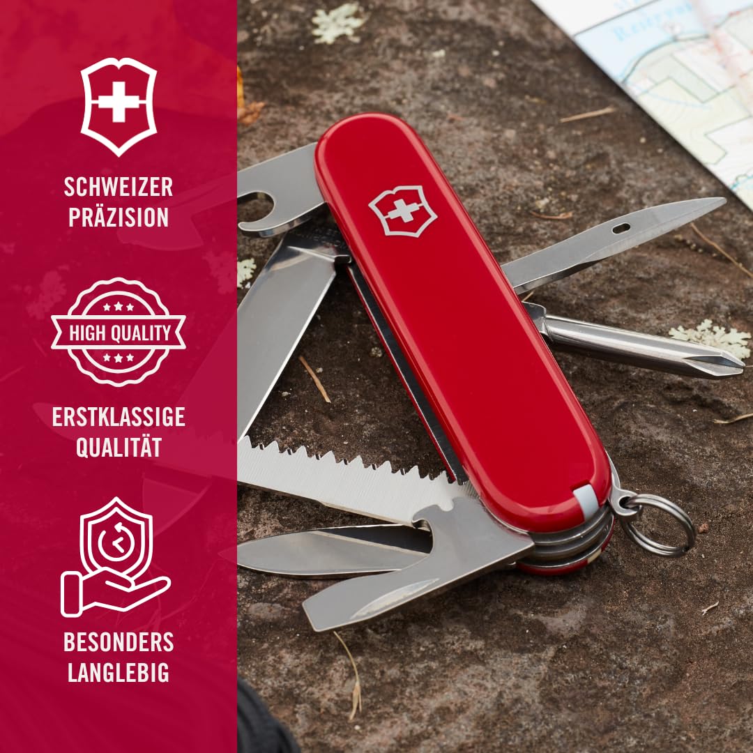 Victorinox Schweizer Taschenmesser Hiker, Swiss Army Knife, Multitool, 13 Funktionen, Klinge, Dosenöffner, Schraubendreher 6