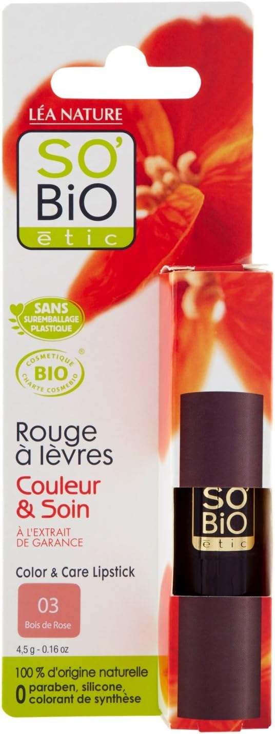 Sobio étic Rouge à Lèvres N3 Bois De Rose 45 G