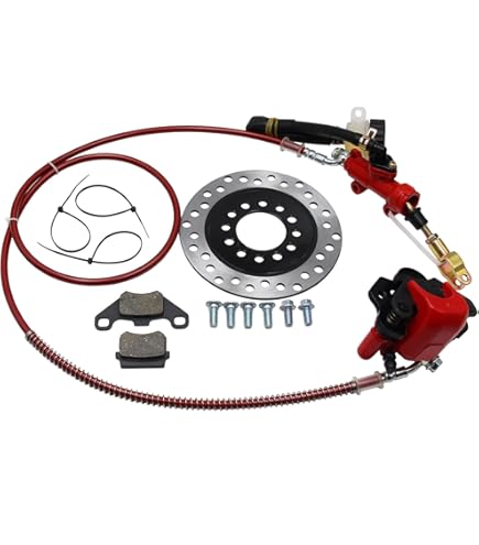 TDRMOTO Hydraulic Rear Disc Brake Caliper With Pads – Fits 70cc 110cc 125cc Quads & Dirt Bikes