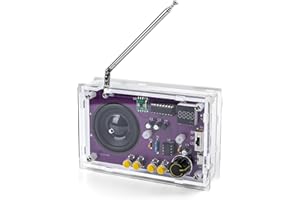 LEPANDA Radio with 2inch Speaker and Acrylic Case, DIY FM Radio Soldering Project, Electronic Soldering Practice Kit for High School STEM Education