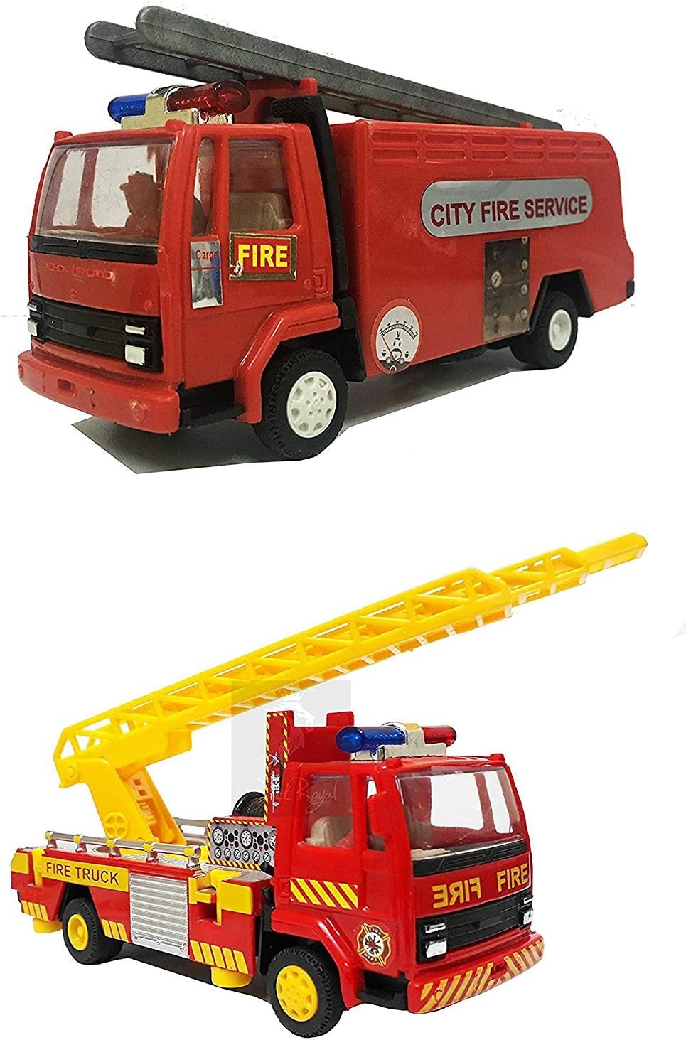 AmazHub Pull Back Combo Offer of Fire Tender with Fire Ladder (Color May Varry)