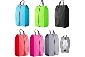 Shoe Bags for Travelling - Set of 6 Zippered Oxford Fabric Shoe Bags, 42x24x18 cm, Waterproof, Dustproof, and Tear-Resistant,