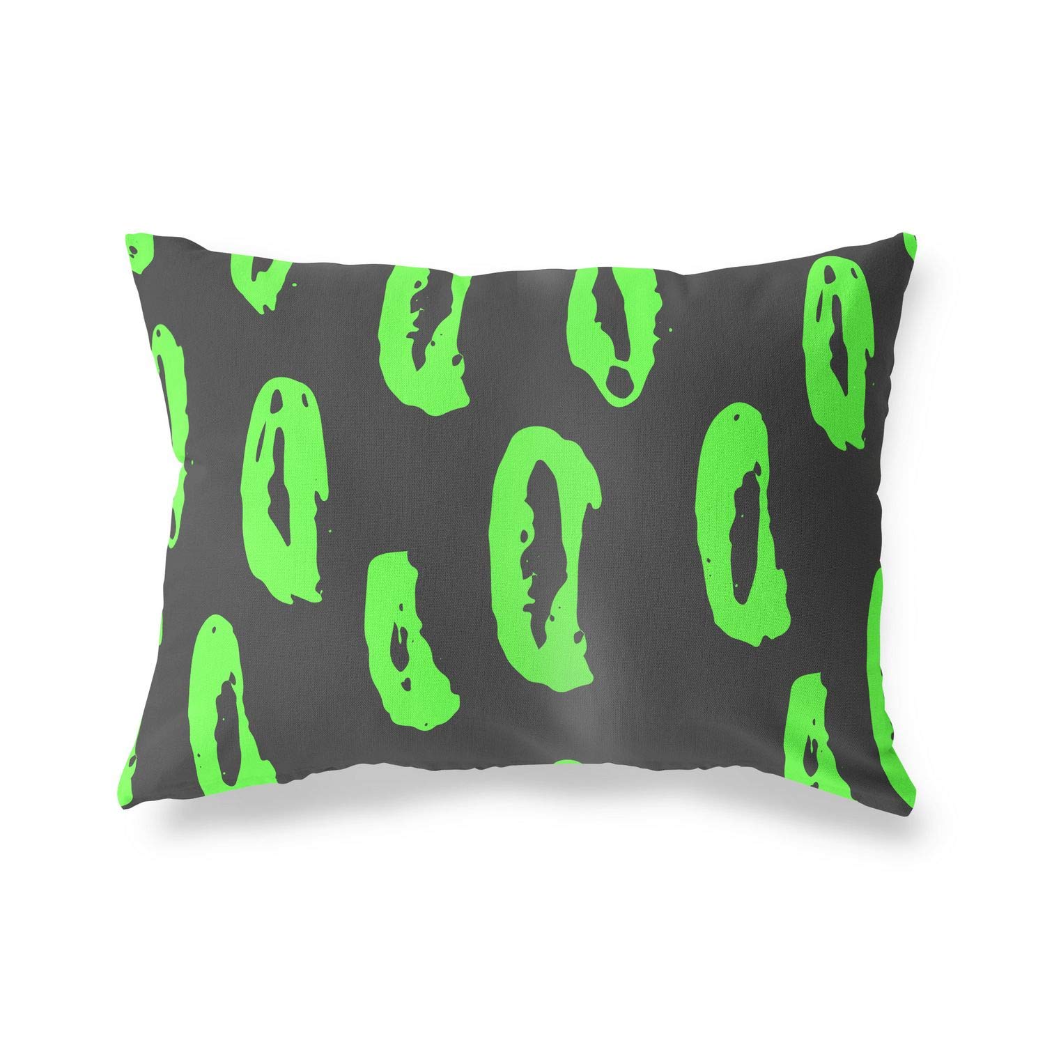 BonaMaison Decorative Cushion Cover, Neon Green Fume Throw Pillow Covers, Home Decorative Pillowcases for Livingroom, Sofa, Bedroom, Size: 45X60 Cm - Designed and Manufactured in Turkey