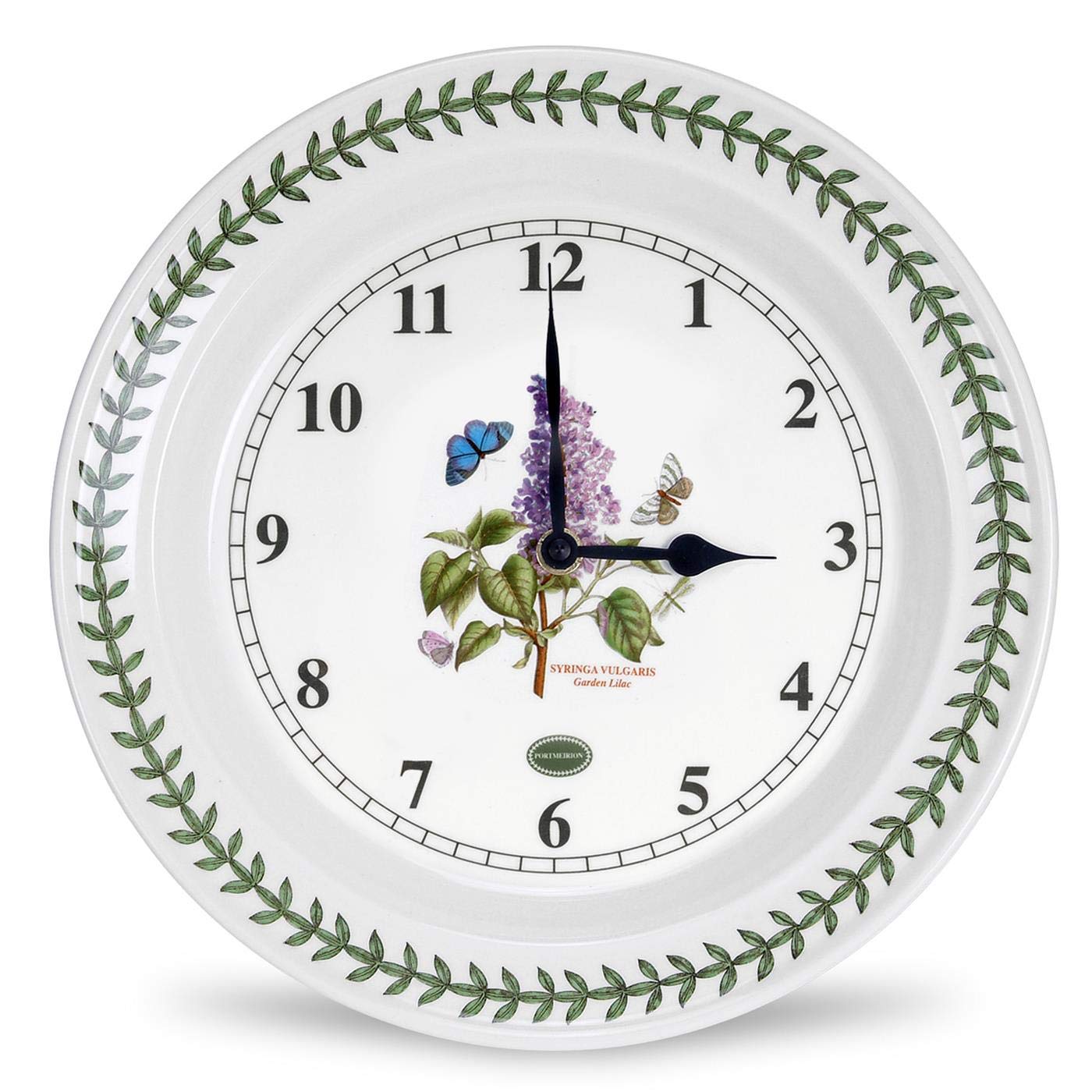 Portmeirion x Botanic Garden Wall Clock Liliac - Charming Nature-Inspired Timepiece for Home Decor, Suitable for Kitchen, Dining Room, or Garden Spaces