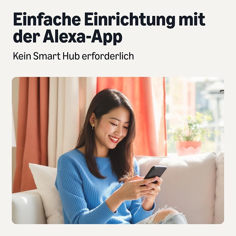 Intelligente E14-Leuchtmittel, 2,4-GHz-WLAN: kein Hub erforderlich, funktioniert nur mit Alexa, Farbwechsel, 2 Stück — Foto 5 von 8