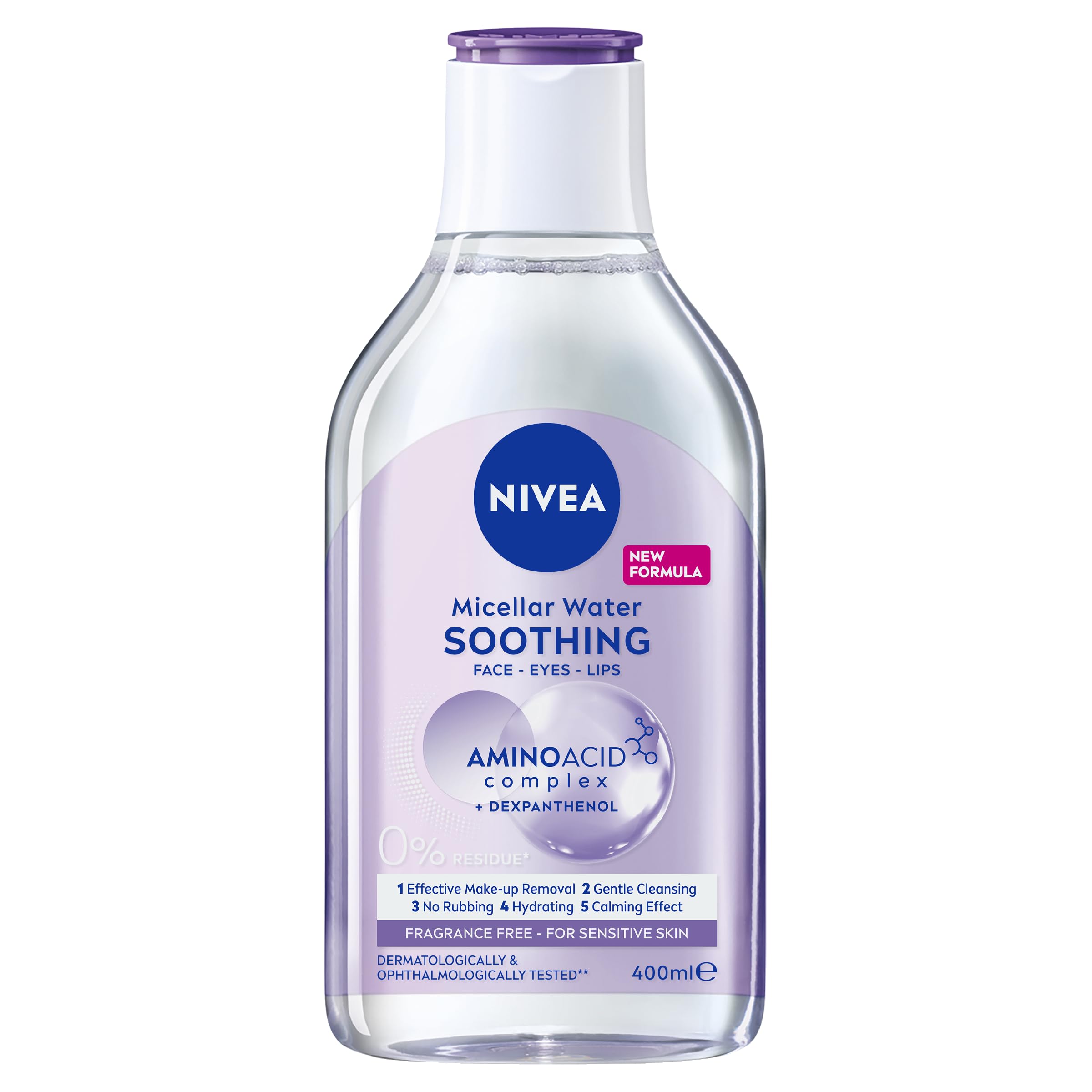 NIVEA MicellAIR Skin Breathe Micellar Water (400 ml), 3-in-1 Sensitive Make Up Remover, Micellar Cleaning Water, Gentle Moisturiser for Women, Pack of 5