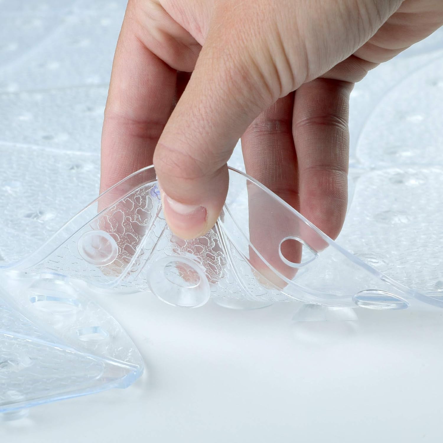 SlipX Solutions Versatile Expandable Bath & Shower Safety Mat System Fits Any Size Tub or Shower! (Custom Size, Clear): Health & Personal Care