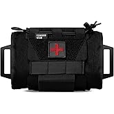 FEIWOOD GEAR Tactical IFAK Pouch, Rapid Tear-Away First Aid Kit Two-Piece System Medical Pouches Emergency Survival Bag for Outdoor Travel Hiking