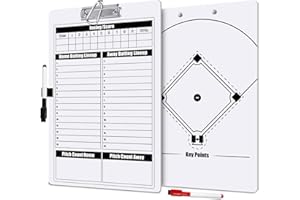 JIESENG Dry Erase Coach Clipboard for Basketball Soccer Baseball Coaches Clipboard Whiteboard with Features Double-Sided Coach Marker Board for Basketball Soccer Baseball Strategy Adjustments