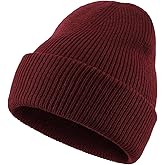 Home Prefer Mens Winter Hats Thick Knit Cuff Beanie Cap Warm Stocking Beanie Hat for Men Women Hunting Fishing Gardening