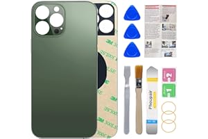 Phoupair OEM Rear Back Glass Replacement for iPhone 13 Pro Max 6.7 Inches with Professional Repair Tool Kit (Alpine Green)