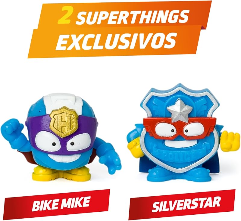 SUPERTHINGS KAZOOM POWE – Polícia de Veículos de Batalha. Veículo de batalha policial dos heróis da série televisiva "Superthings Kazoom Power". Contém 1 Veículo de Batalha, 2 Supercoisas Exclusivas, 1 Projétil
