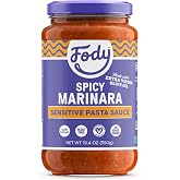 Fody Foods Spicy Marinara Pasta Sauce, 19.4 Oz | Garlic and Onion Free, Low FODMAP Certified, Gut &amp; IBS Friendly, Vegan, Non-GMO, Gluten Free, Kosher