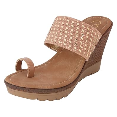 nude wedges amazon