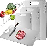 Titanium Cutting Board Double-Sided 100% Pure Titanium Cutting Boards for Kitchen - Food-Grade titanware chopping boards Non-Stick Durable and easy to clean (13.3 x 9 in)