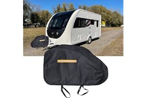 Andacar Caravan Hitch Cover - Waterproof Trailer Jack Cover Universal Trailer Hitch Covers Rain Snow Dust-Proof Hitch Ball Cover - 36" L×24" W×6" H, Black