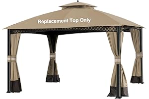 SCOCANOPY Replacement Canopy Cover for Windsor Gazebo L-GZ717PST-C, 810213583,South Hampton Gazebo L-GZ659PST,A111011500 (Khaki)